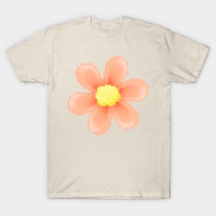 Peach Flower Pixel Art T-Shirt